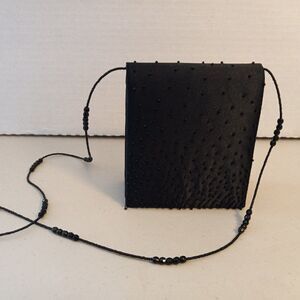 Vintage Jessica McClintock Black Beaded bag Cottagecore Granny Chic Spec Event